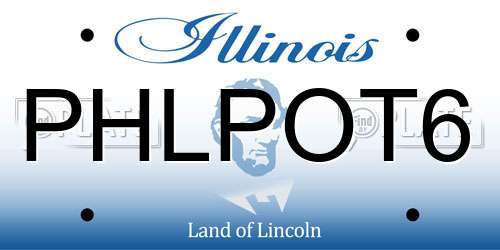 PHLPOT6 Illinois License Plate
