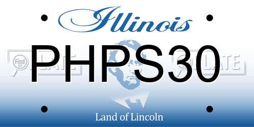 PHPS30 Illinois License Plate