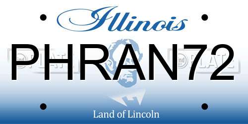 PHRAN72 Illinois License Plate