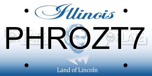 PHROZT7 Illinois License Plate