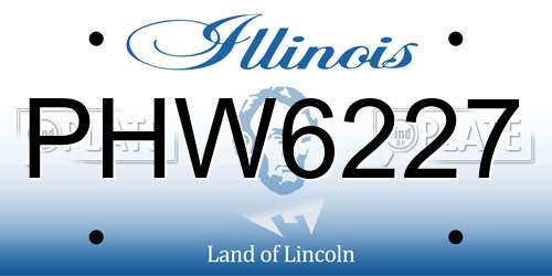 PHW6227 Illinois License Plate