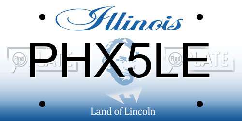 PHX5LE Illinois License Plate