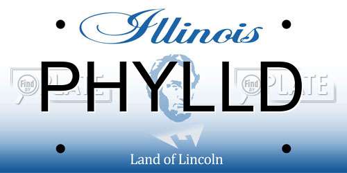 PHYLLD Illinois License Plate
