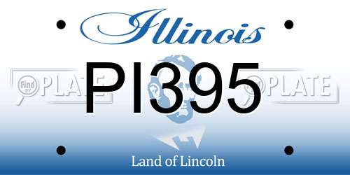 PI395 Illinois License Plate