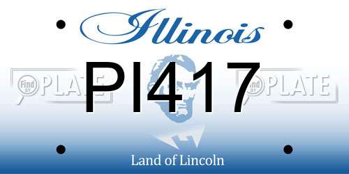 PI417 Illinois License Plate
