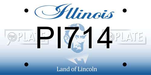 PI714 Illinois License Plate