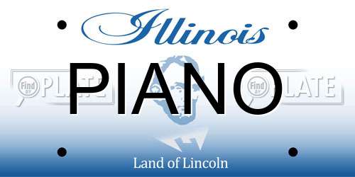 PIANO Illinois License Plate