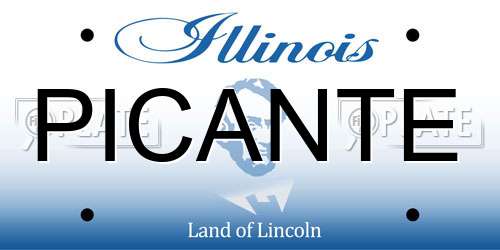 PICANTE Illinois License Plate