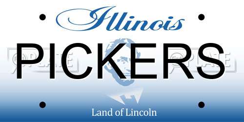 PICKERS Illinois License Plate