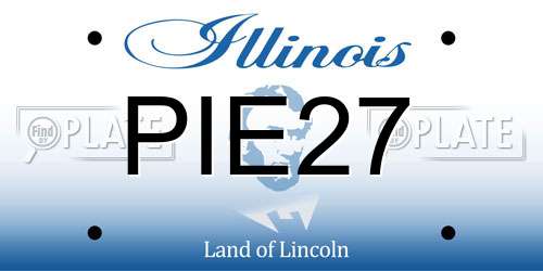 PIE27 Illinois License Plate