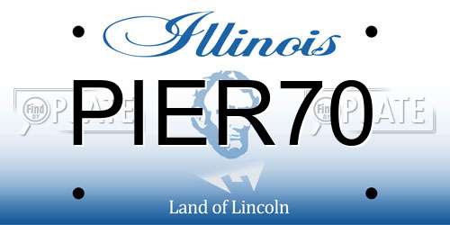 PIER70 Illinois License Plate