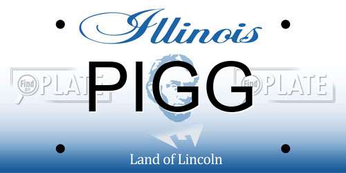 PIGG Illinois License Plate