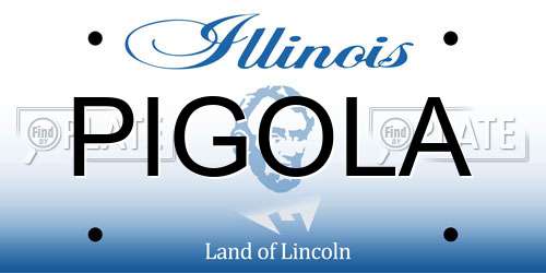 PIGOLA Illinois License Plate