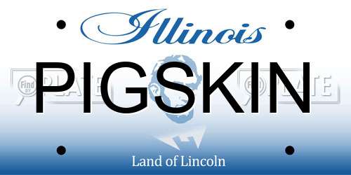 PIGSKIN Illinois License Plate