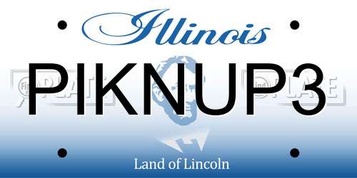 PIKNUP3 Illinois License Plate