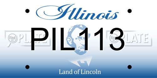 PIL113 Illinois License Plate