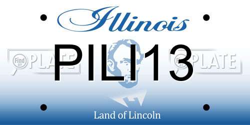 PILI13 Illinois License Plate