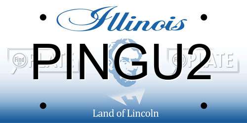PINGU2 Illinois License Plate