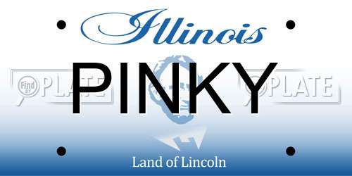 PINKY Illinois License Plate