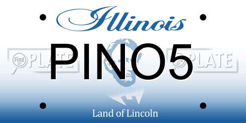 PINO5 Illinois License Plate