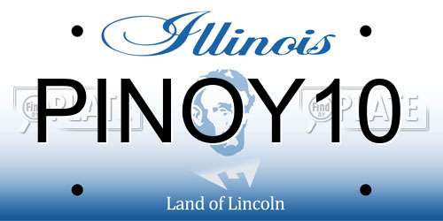 PINOY10 Illinois License Plate