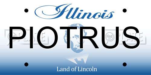 PIOTRUS Illinois License Plate