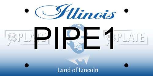 PIPE1 Illinois License Plate
