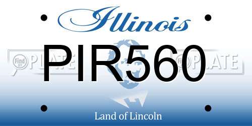 PIR560 Illinois License Plate