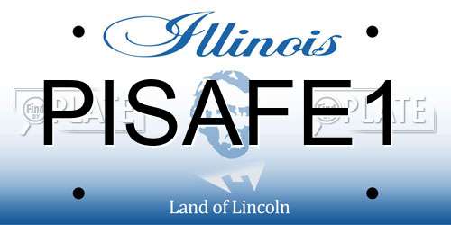 PISAFE1 Illinois License Plate