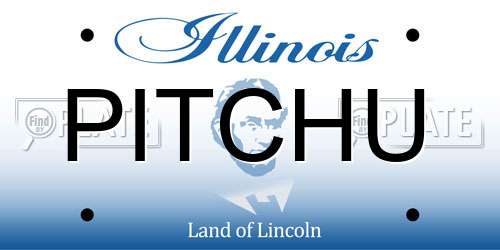 PITCHU Illinois License Plate