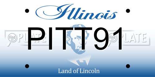 PITT91 Illinois License Plate