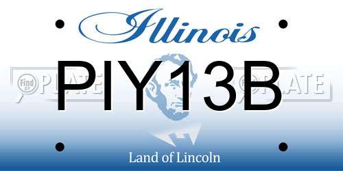 PIY13B Illinois License Plate