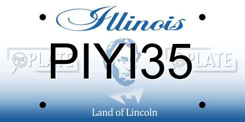 PIYI35 Illinois License Plate