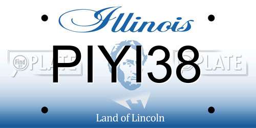 PIYI38 Illinois License Plate