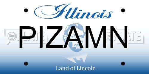 PIZAMN Illinois License Plate