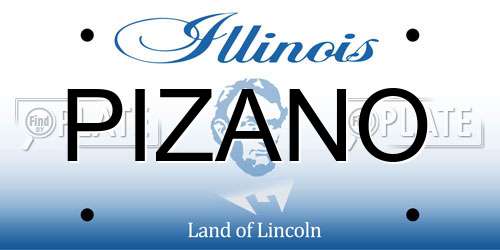 PIZANO Illinois License Plate