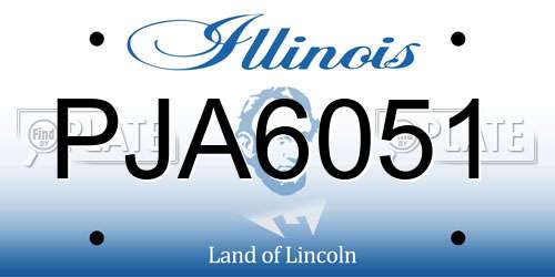 PJA6051 Illinois License Plate