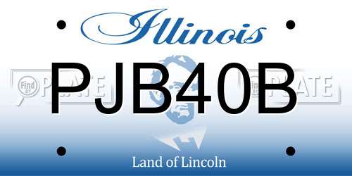 PJB40B Illinois License Plate