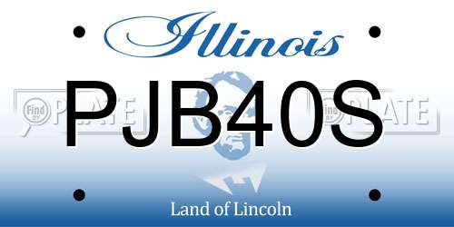 PJB40S Illinois License Plate