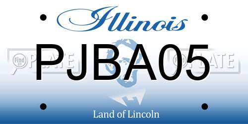PJBA05 Illinois License Plate