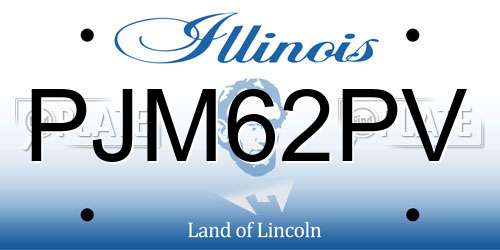 PJM62PV Illinois License Plate