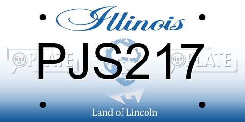 PJS217 Illinois License Plate