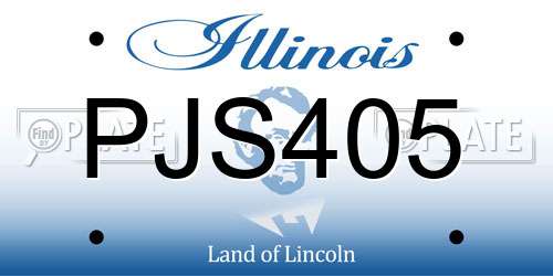 PJS405 Illinois License Plate