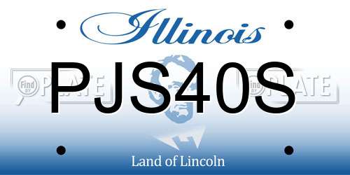 PJS40S Illinois License Plate