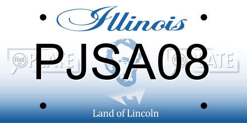 PJSA08 Illinois License Plate