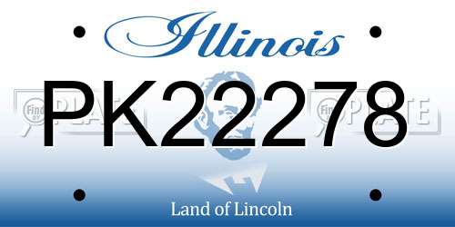 PK22278 Illinois License Plate