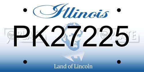 PK27225 Illinois License Plate