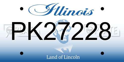 PK27228 Illinois License Plate