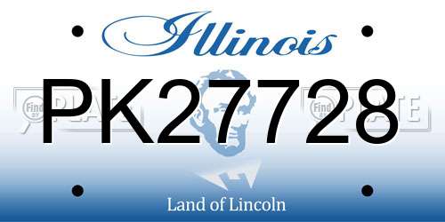 PK27728 Illinois License Plate