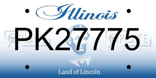 PK27775 Illinois License Plate